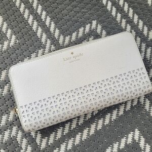 Kate Spade Zip Around Wallet white